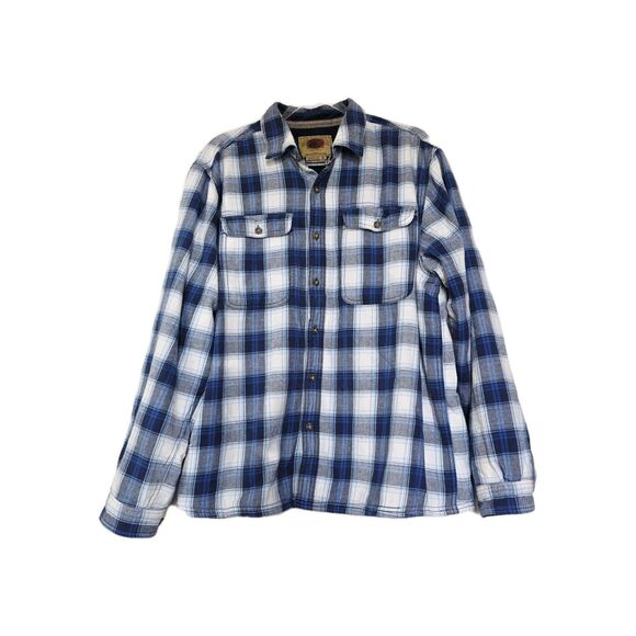 Boston Traders Flannel Shirt Jacket Shacket Mens Size XL Fleece Lined Button Up - Picture 1 of 4